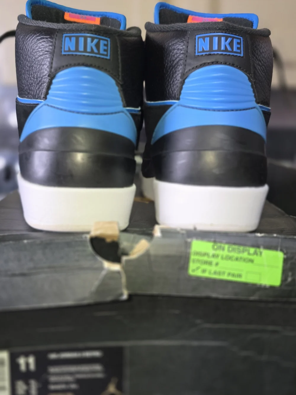 Jordan Air Jordan 2 Retro Radio Raheem Black and Blue Sneakers